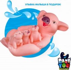 Набор игрушек для купания «Свинья с поросятами» - Фото 8