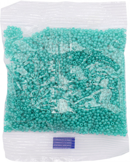 Бисер алебастр с цветным покрытием, цвет 17358 бирюзово-зеленый