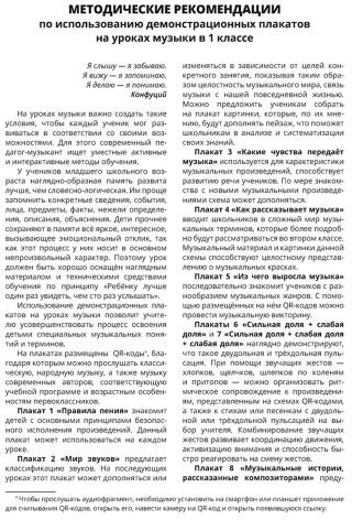 Музыка. 1 класс. Демонстрационные плакаты. 12 плакатов