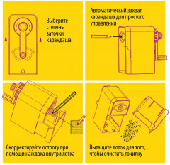 Точилка для карандашей механическая - Фото 2