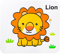 Раскраска-пазл многоразовая «Лев» - Фото 1