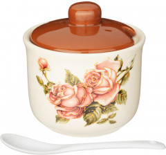 Сахарница с ложкой «Корейская роза» - Фото 1