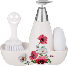 Дозатор для моющего средства с губкой и щеткой - Фото 1