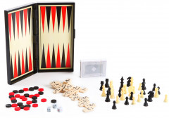 Набор настольных игр 5 в 1 «Домино, шашки, шахматы, нарды, карты» - Фото 2