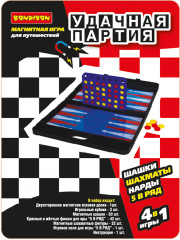 Набор настольных игр 4 в 1 «Шахматы, шашки, нарды, 5 в ряд» - Фото 13