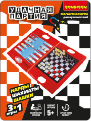 Набор настольных игр 3 в 1 «Шашки, шахматы, нарды» - Фото 5