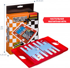 Набор настольных игр 3 в 1 «Шашки, шахматы, нарды» - Фото 7