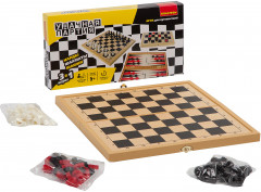 Набор настольных игр «Шашки, шахматы, нарды» - Фото 1