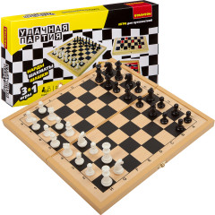 Набор настольных игр «Шашки, шахматы, нарды» - Фото 4