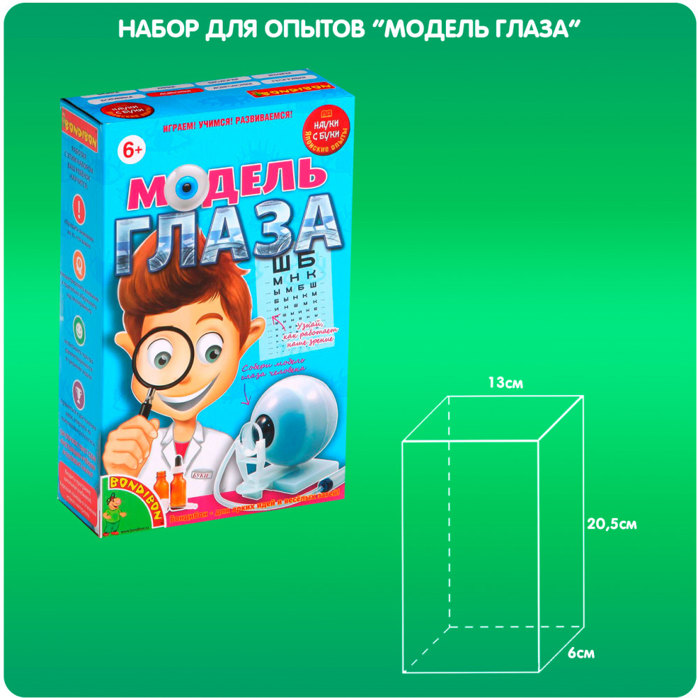 Набор для опытов «Модель глаза» | Японские опыты Науки с Буки | Bondibon | Фото 3