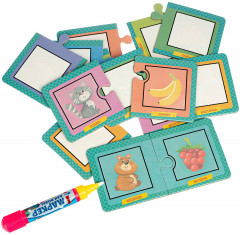 Набор раскрасок-пазлов многоразовых «Кто что ест?» - Фото 5