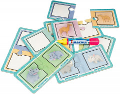 Набор раскрасок-пазлов многоразовых «Кто чья мама?» - Фото 5