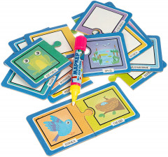 Набор раскрасок-пазлов многоразовых «Чей это домик?» - Фото 5