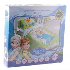 Детский комплект постельного белья «Анна и Эльза» (1,5 спальный, поплин, 1 наволочка 50х70) - Фото 3