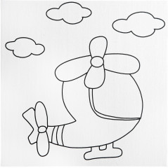 Набор для творчества «Рисуем на холсте. Вертолет» - Фото 3