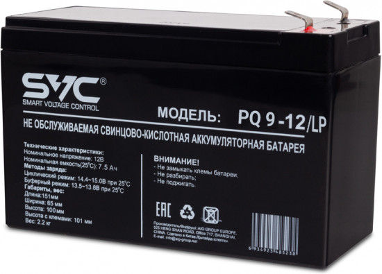Батарея аккумуляторная SVC PQ9-12/LP