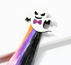 Прядь волос на заколке «Котик-привидение» - Фото 2
