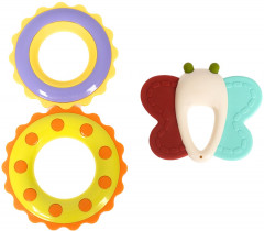 Набор погремушек-прорезывателей «Бабочка, восьмерка» - Фото 4