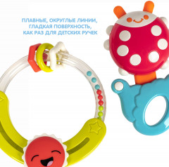 Набор погремушек-прорезывателей «Колечко с солнцем, божья коровка» - Фото 8