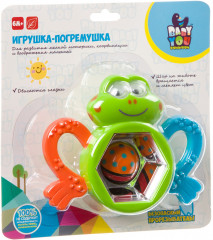 Игрушка-погремушка с прорезывателями «Лягушка» - Фото 1