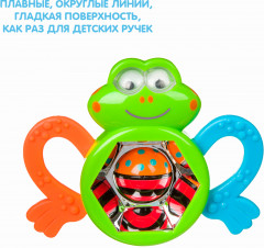 Игрушка-погремушка с прорезывателями «Лягушка» - Фото 4