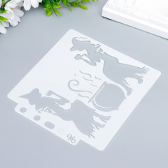 Трафарет «Ведьмочки у котла» - Фото 1