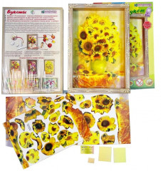Аппликация объемная «Летний букет. Подсолнухи» - Фото 2