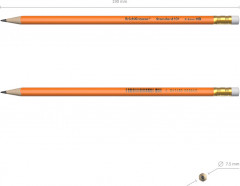 Карандаш чернографитный с ластиком «Standard 101» - Фото 2