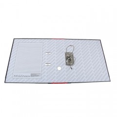 Папка-регистратор А4 «Мраморная», 70 мм, разборная c карманом, цвет черный - Фото 1