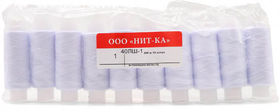 Набор ниток швейных штапельных, цвет белый