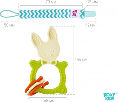 Прорезыватель универсальный на держателе «Bunny Teether» - Фото 6