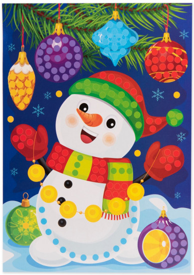 Картина из страз «Снеговик»