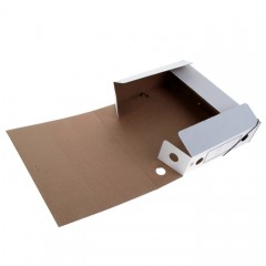 Папка архивная А4 на резинке, 75 мм, белый - Фото 1