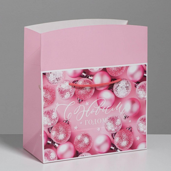 Пакет-коробка «Розовые шары»