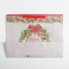 Пакет крафтовый «Спешу поздравить с Новым годом» - Фото 2