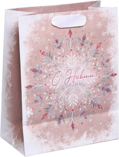 Пакет крафтовый «Снежинка»