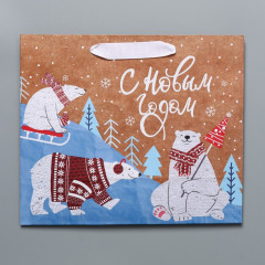 Пакет подарочный «Белые медведи» - Фото 3