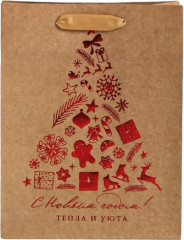 Пакет крафтовый «Тепла и уюта» - Фото 1