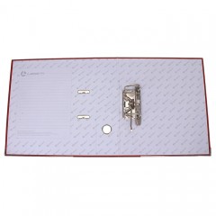 Папка-регистратор А4 «Lamark», корешок 80 мм, бордовый, металлический уголок, карман - Фото 1