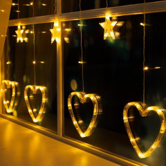 Гирлянда-бахрома с насадками «Сердце» - Фото 2