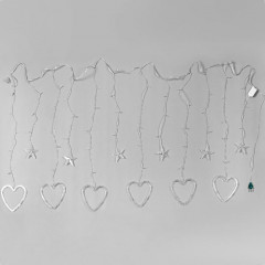 Гирлянда-бахрома с насадками «Сердце» - Фото 6