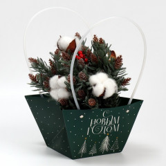 Пакет для цветов влагостойкий «Новогоднее чудо» - Фото 6