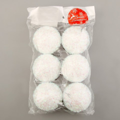 Набор шаров ёлочных «Пушинка бисер» - Фото 1