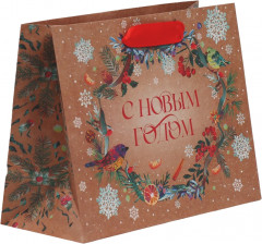 Пакет крафтовый «Новогоднее чудо» - Фото 1