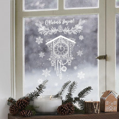 Набор наклеек для окон «Старинные часы» - Фото 1