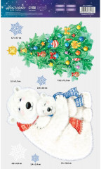 Набор наклеек для окон «Снежные забавы» - Фото 1