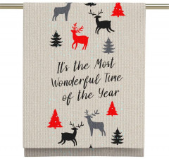 Комплект полотенец вафельных «Let it Snow» - Фото 3