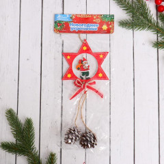 Украшение ёлочное «Звёздочка с шишками» - Фото 1