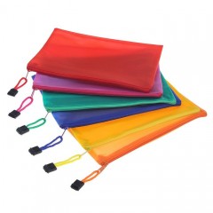 Папка-конверт на молнии формат А5, с сеткой внутри, 24х11cм, цвет в ассортименте - Фото 1