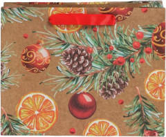 Пакет крафтовый «Новогодние шарики» - Фото 1